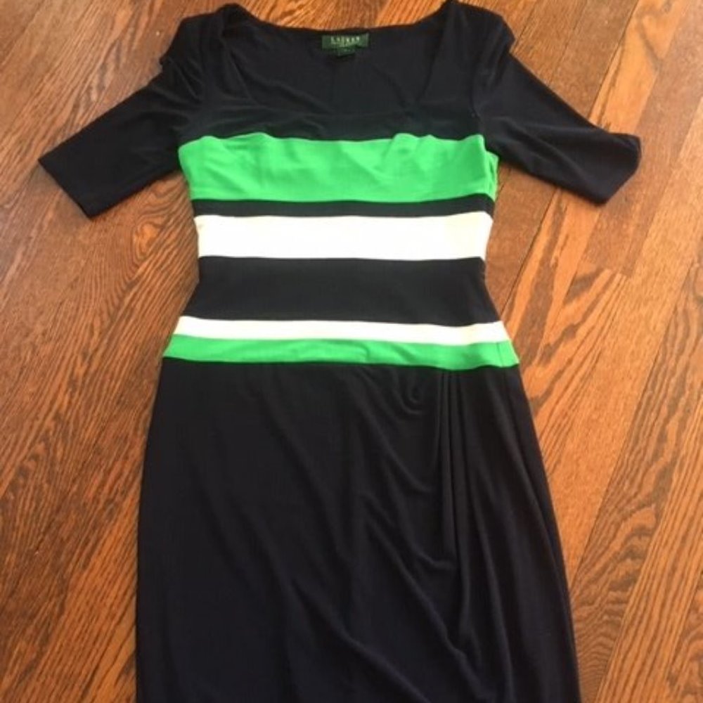 Ralph Lauren Dress - Navy and Green, Size 4